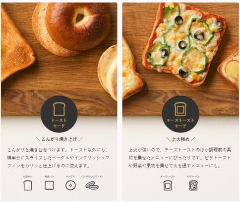 バルミューダ ザ・トースター トーストモード