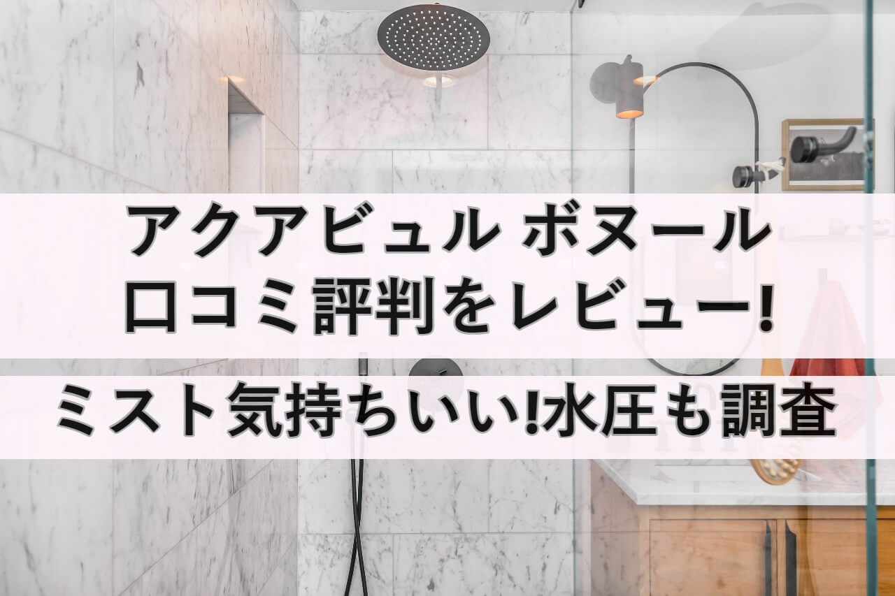 アクアビュル ボヌールの口コミ評判をレビュー!ミスト気持ちいい!水圧も調査 | しまねこのおかいもの