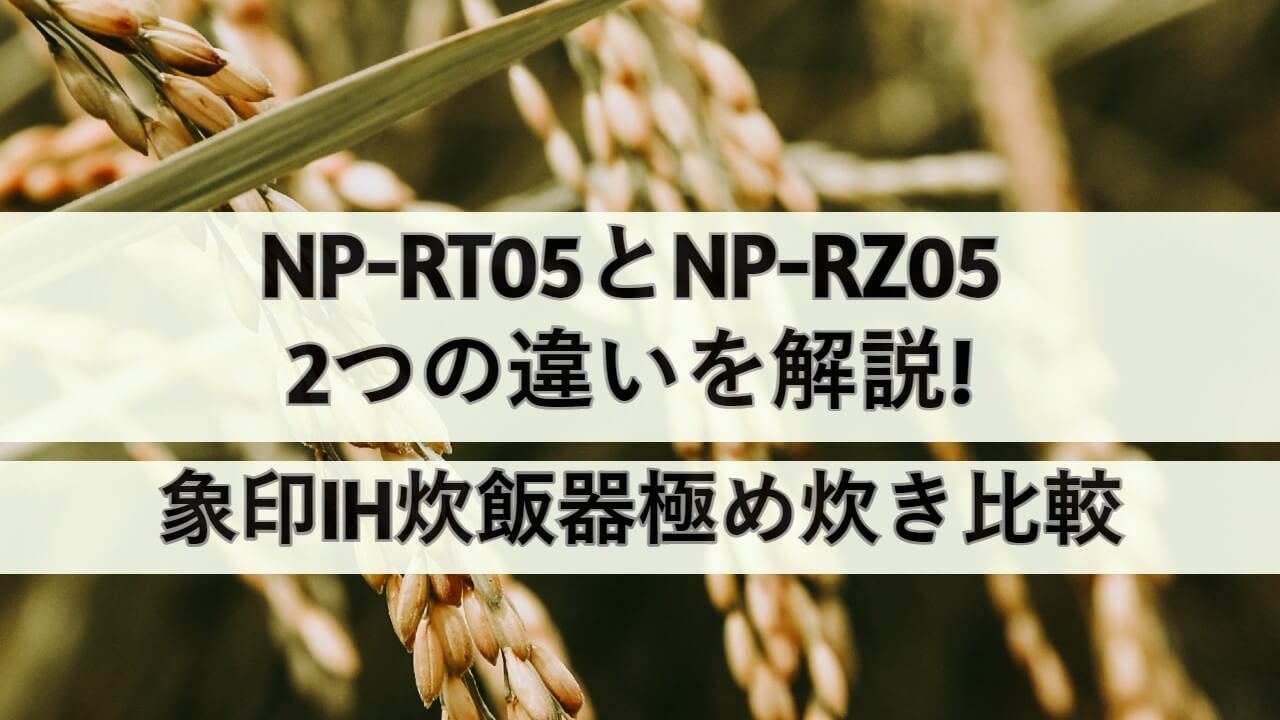 NP-RT05とNP-RZ05の2つの違いを解説!象印IH炊飯器極め炊き比較 | 家電