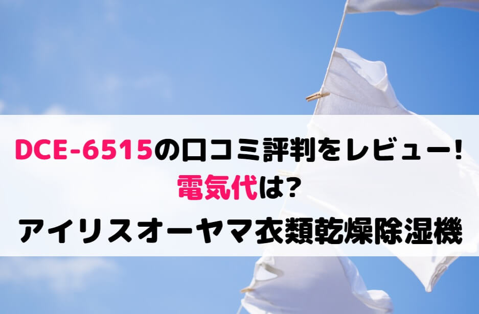 DCE-6515の口コミ評判をレビュー!電気代は?アイリスオーヤマ衣類乾燥除湿機